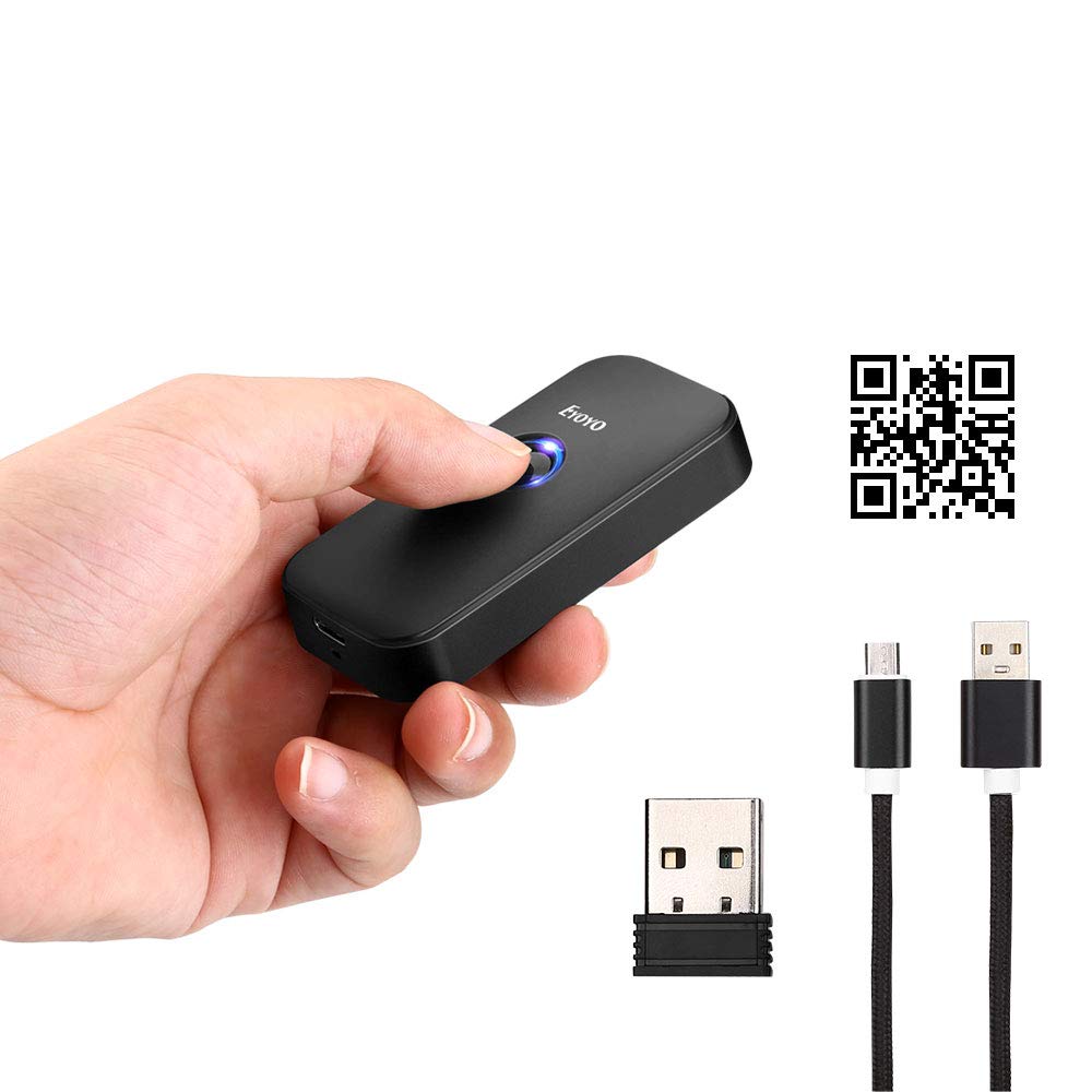 Eyoyo Mini Bluetooth 2D Barcode Scanner, 3-in-1 USB Wired/2.4G Wireless ...