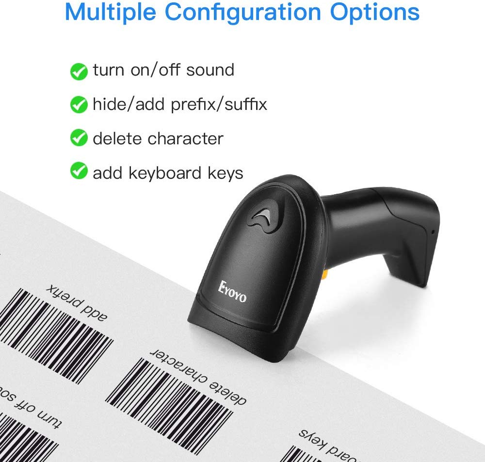 Eyoyo Wireless 1d Barcode Scanner Handheld 2 In 1 24ghz Wireless