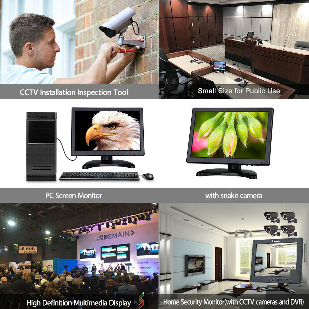 EYOYO 10.1" Touch Screen IPS Monitor 178 Degree Support VGA USB HDMI