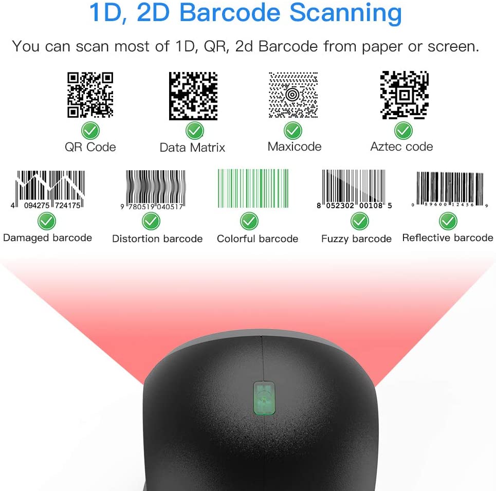 Eyoyo EY7130 1D 2D Desktop Barcode Scanner, with Automatic Sensing