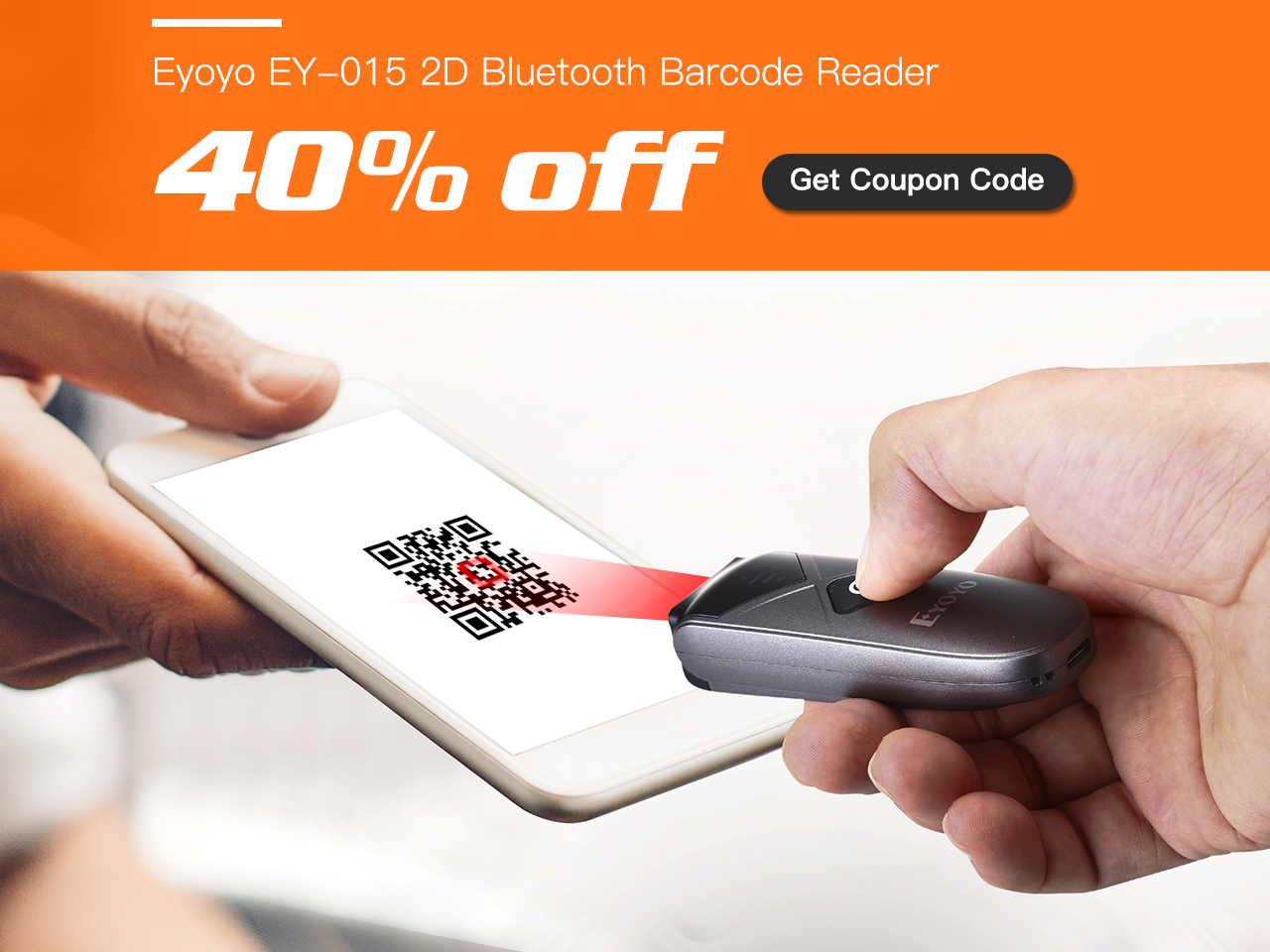 Eyoyo EY-015 Bluetooth Barcode Scanner, Mini Portable Barcode Reader ...